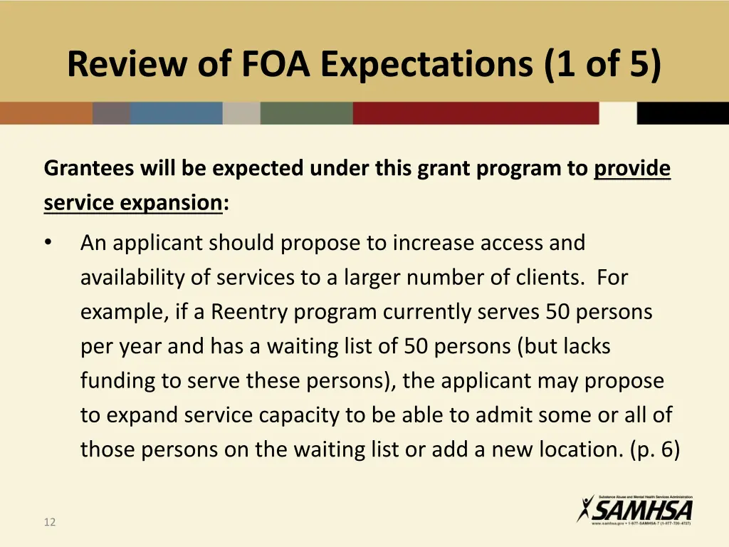 review of foa expectations 1 of 5