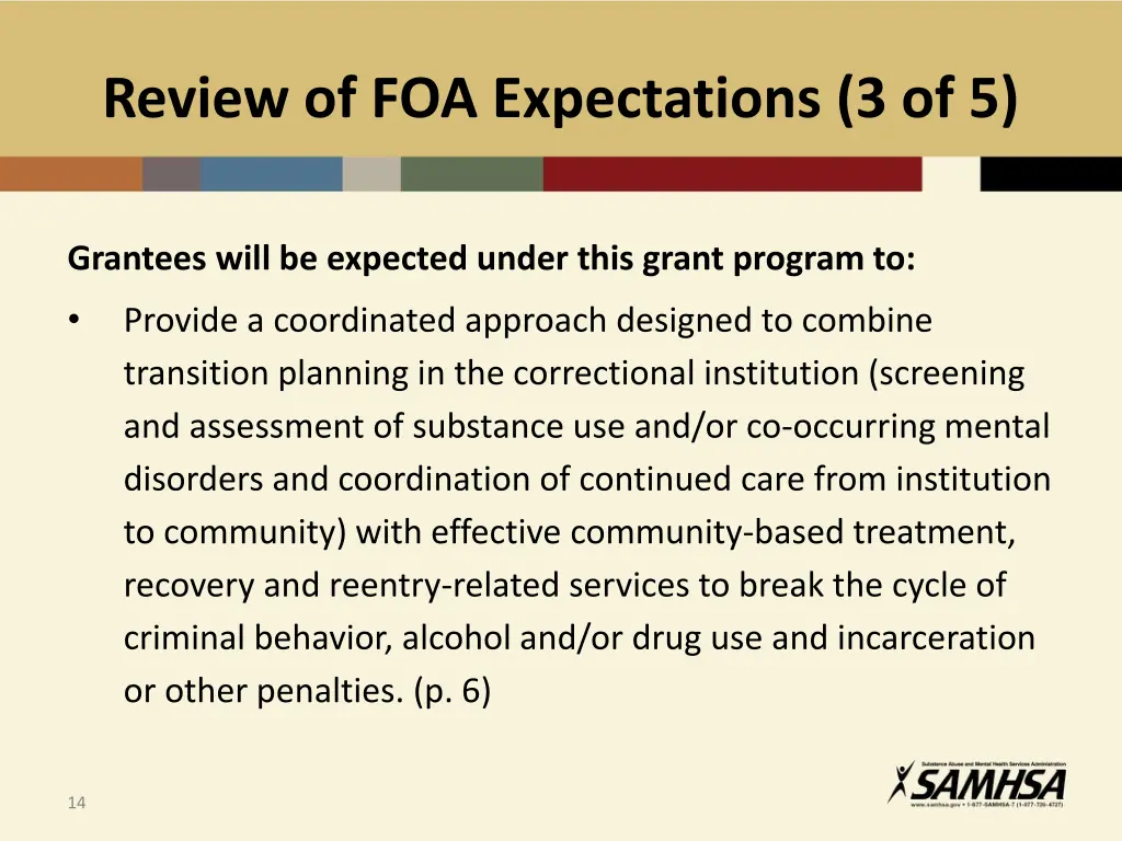 review of foa expectations 3 of 5