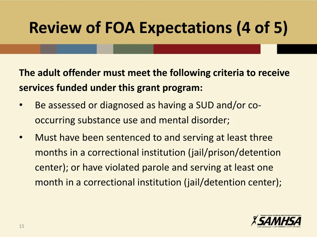 review of foa expectations 4 of 5
