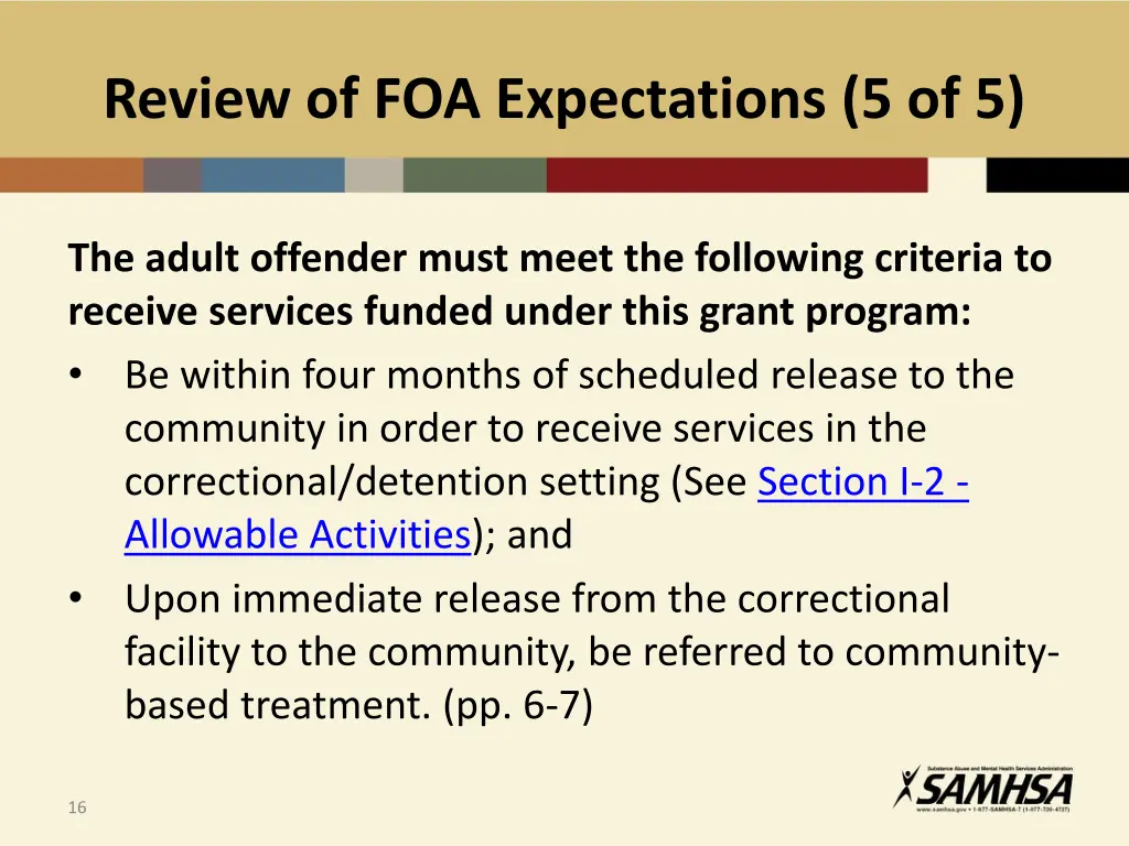 review of foa expectations 5 of 5