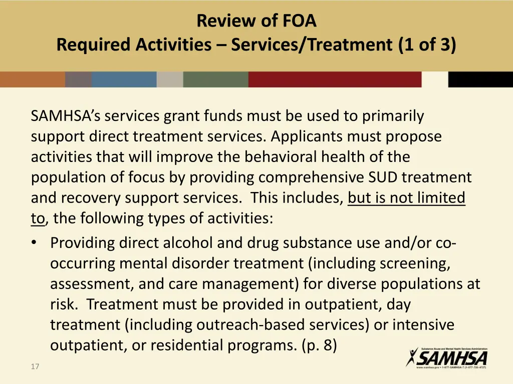 review of foa