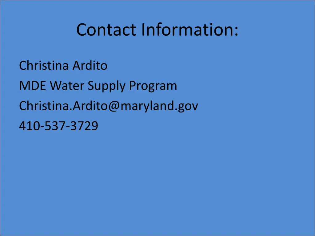 contact information