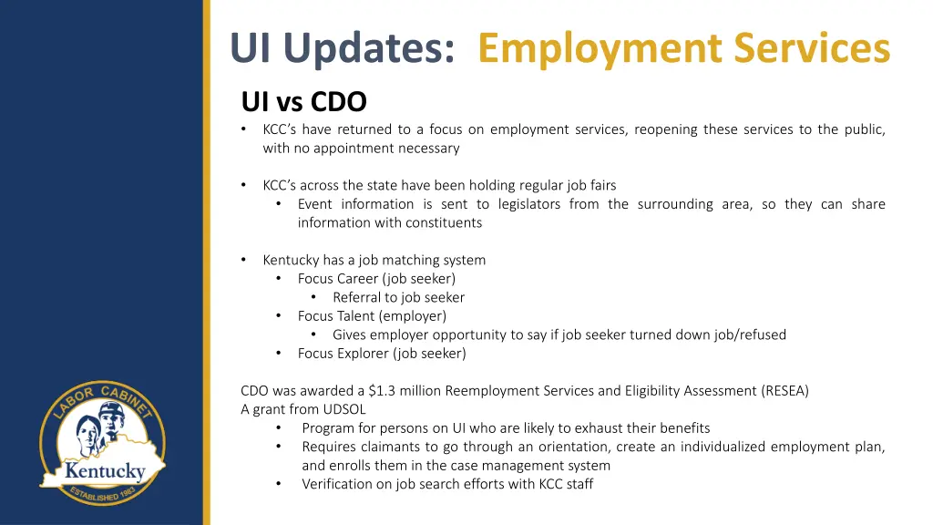 ui updates employment services