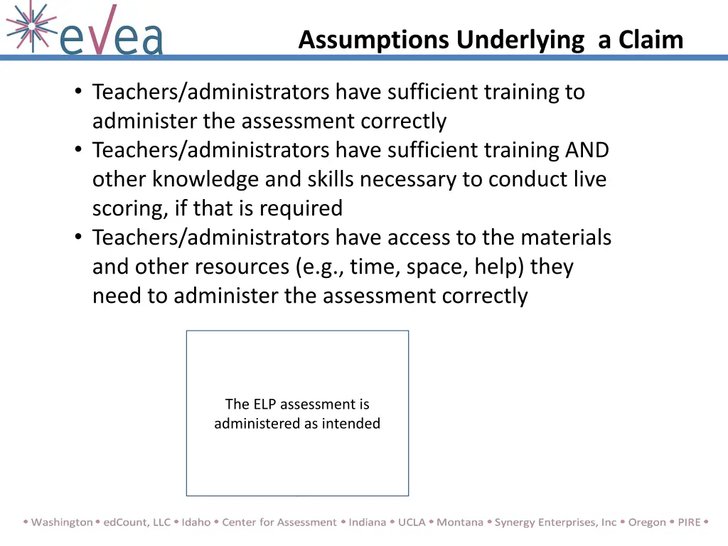 assumptions underlying a claim