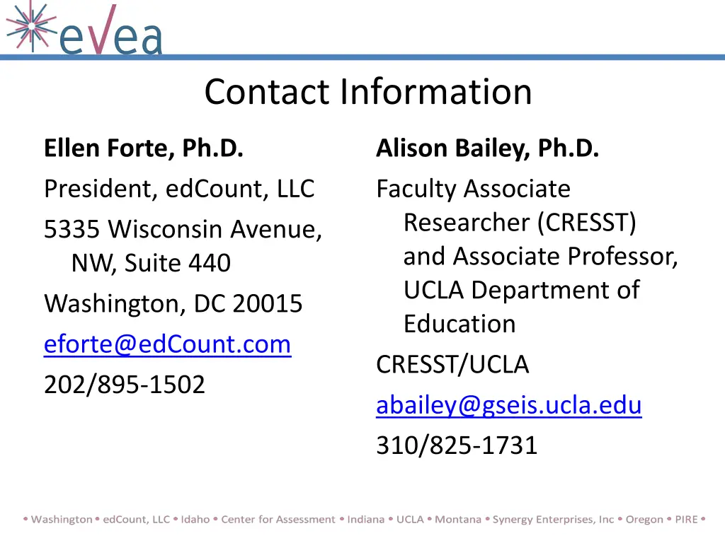 contact information
