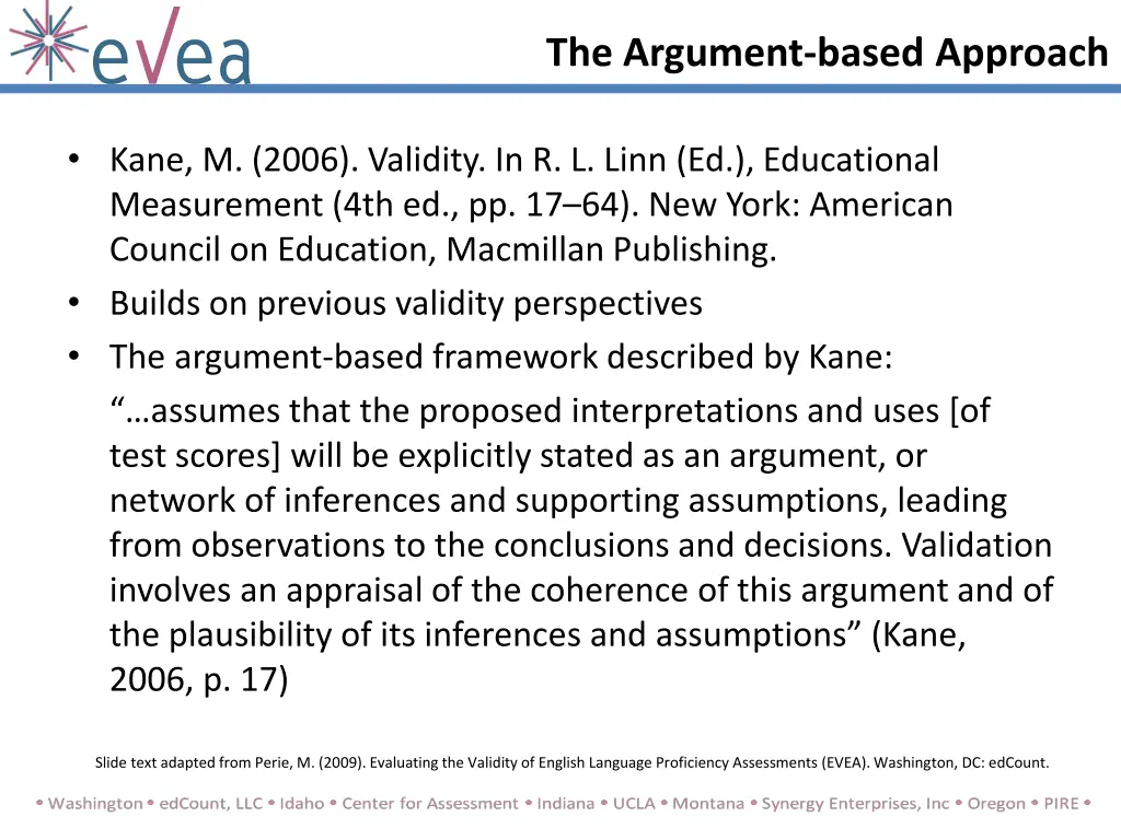 the argument based approach
