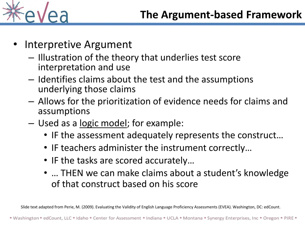 the argument based framework 1
