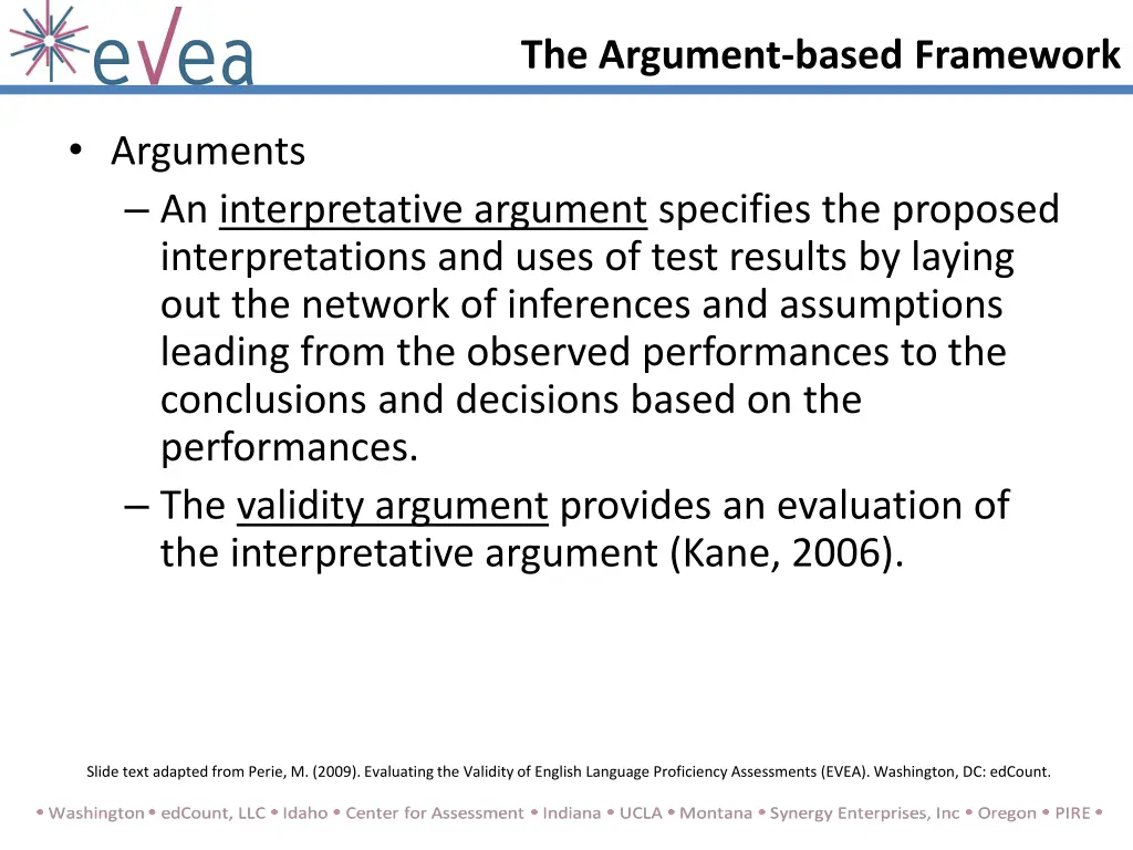 the argument based framework