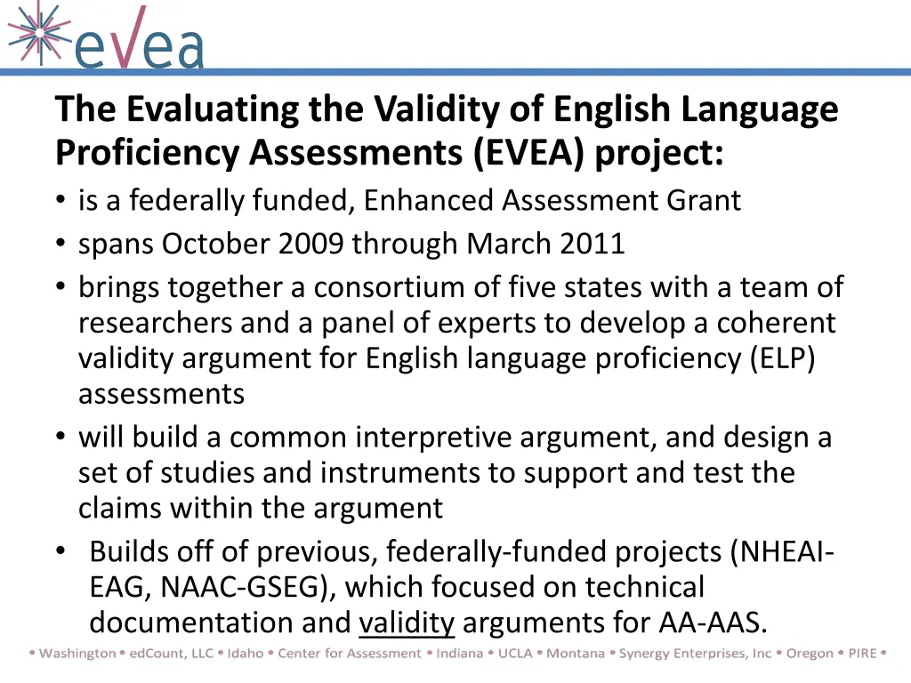 the evaluating the validity of english language