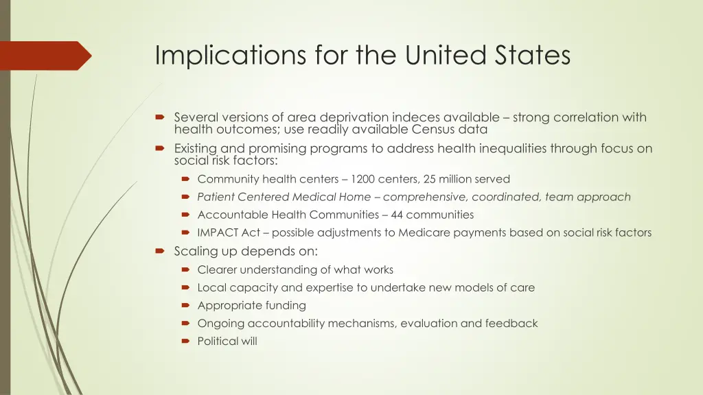 implications for the united states