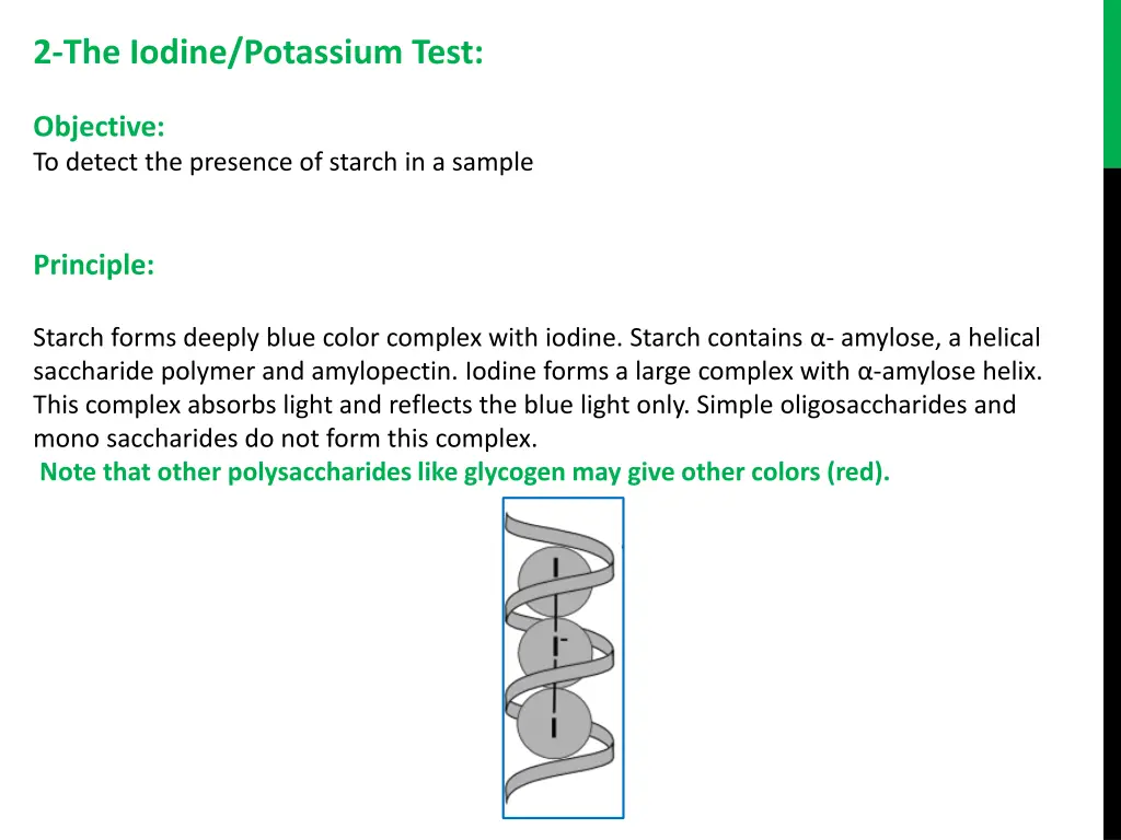 2 the iodine potassium test