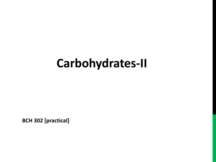 carbohydrates ii
