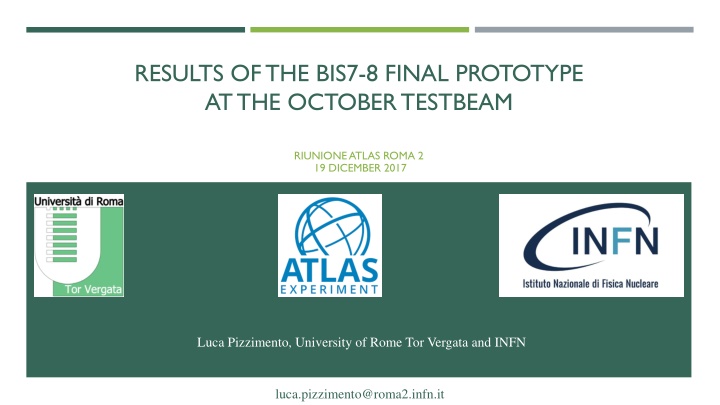 results of the bis7 8 final prototype atthe