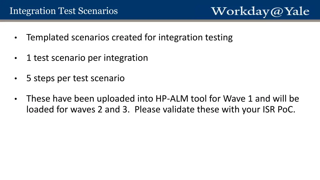 integration test scenarios