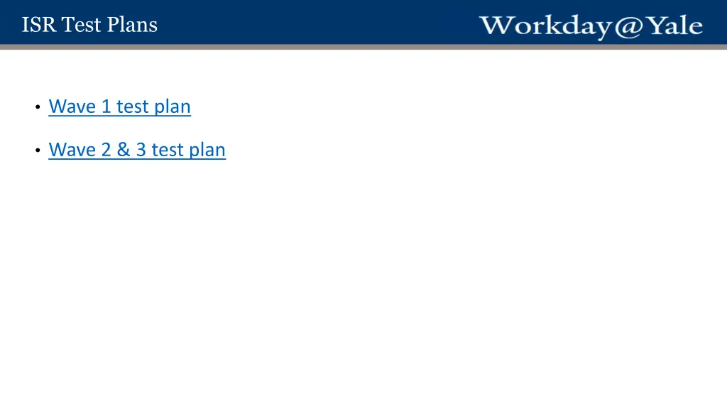 isr test plans