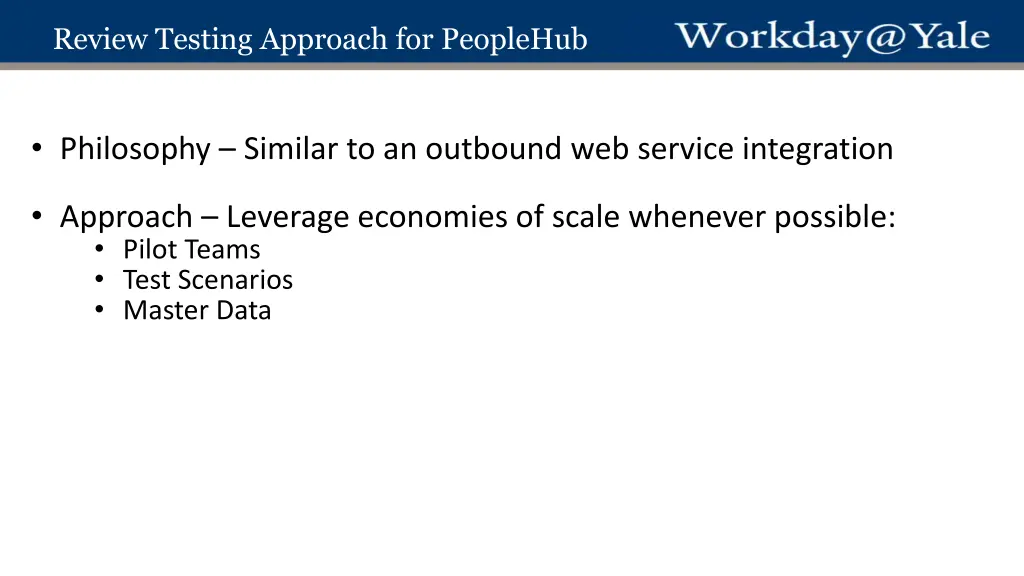 review testing approach for peoplehub 1
