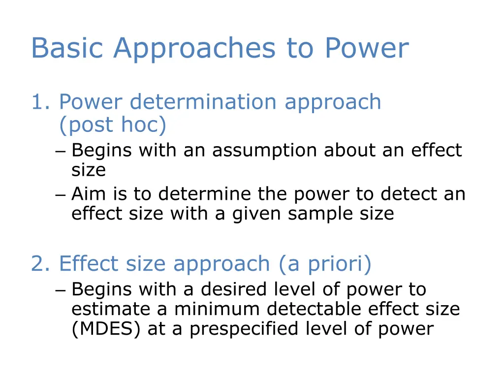 basic approaches to power