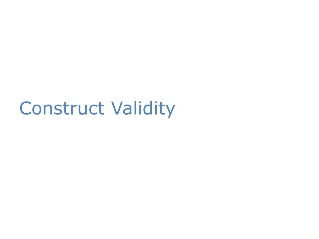 construct validity