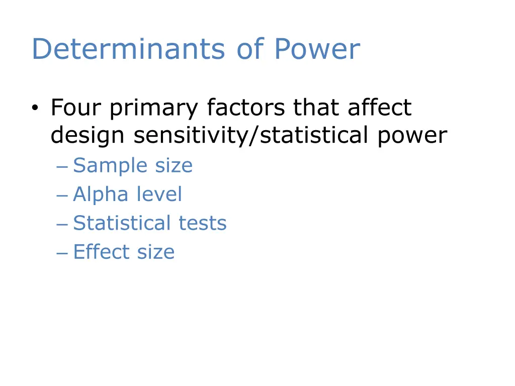 determinants of power