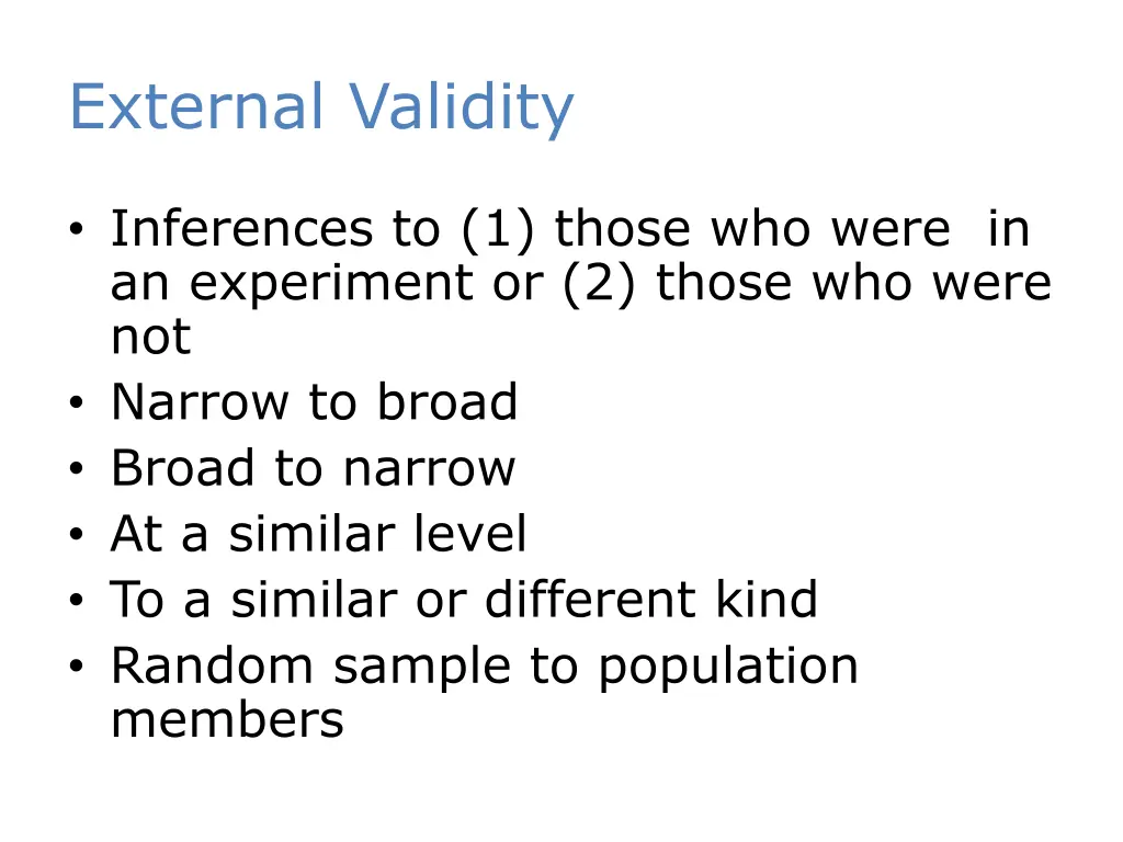 external validity 2