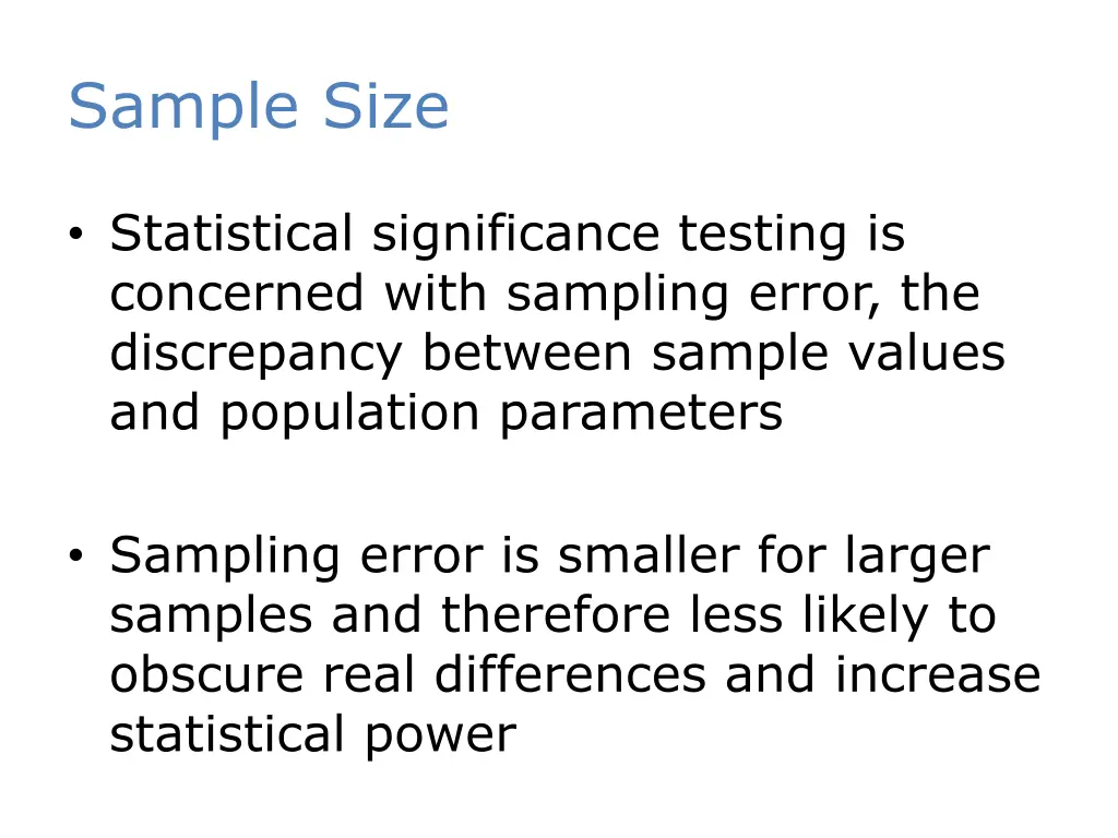 sample size