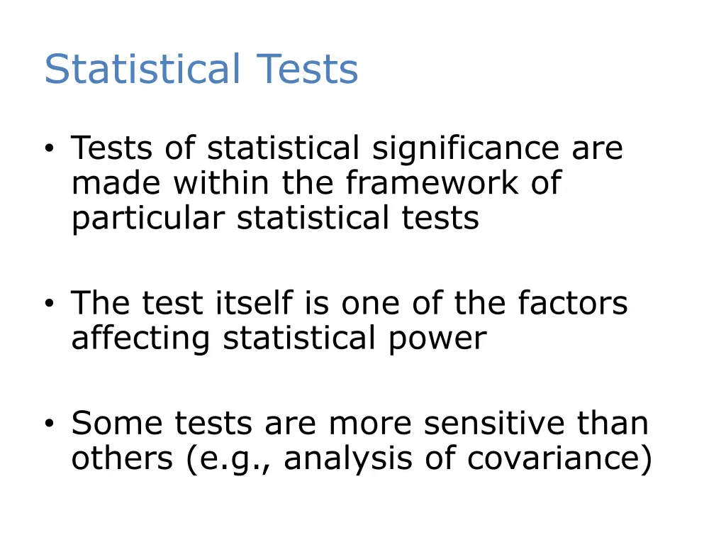 statistical tests
