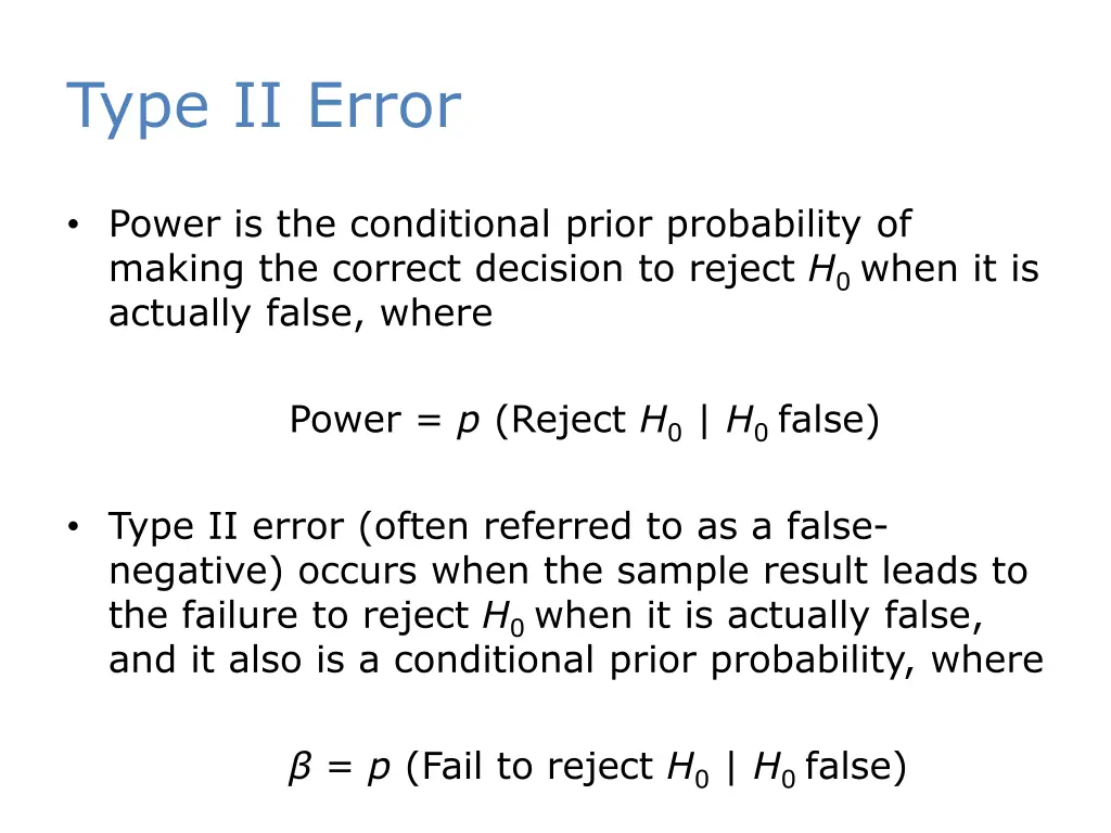 type ii error