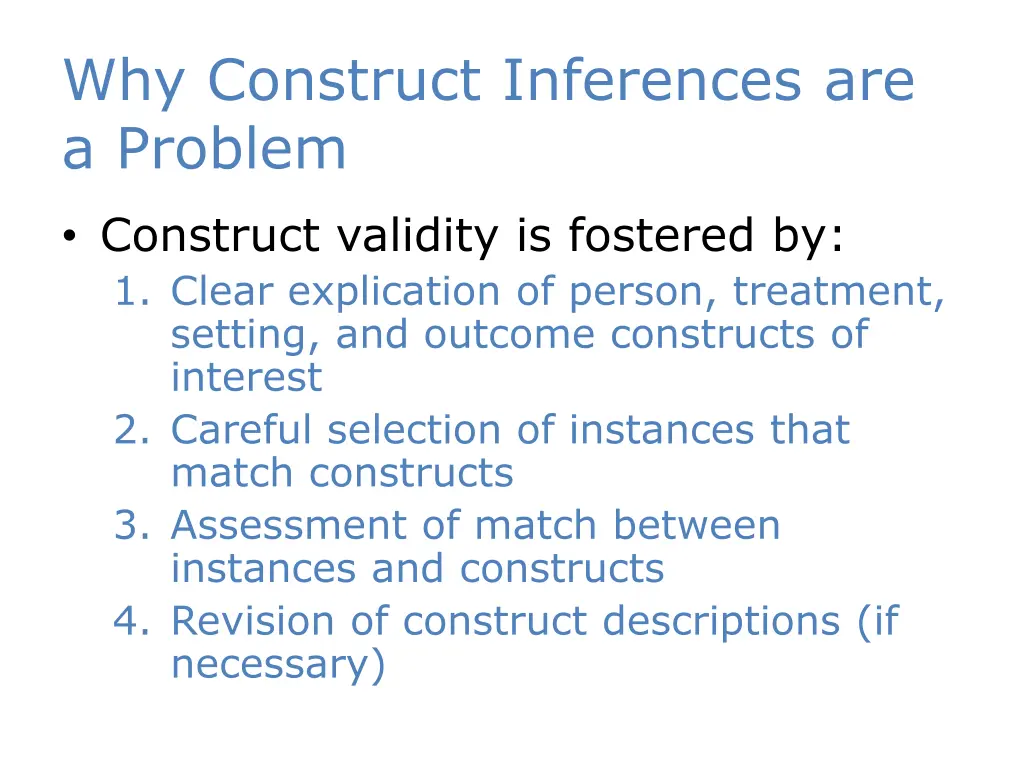 why construct inferences are a problem 1