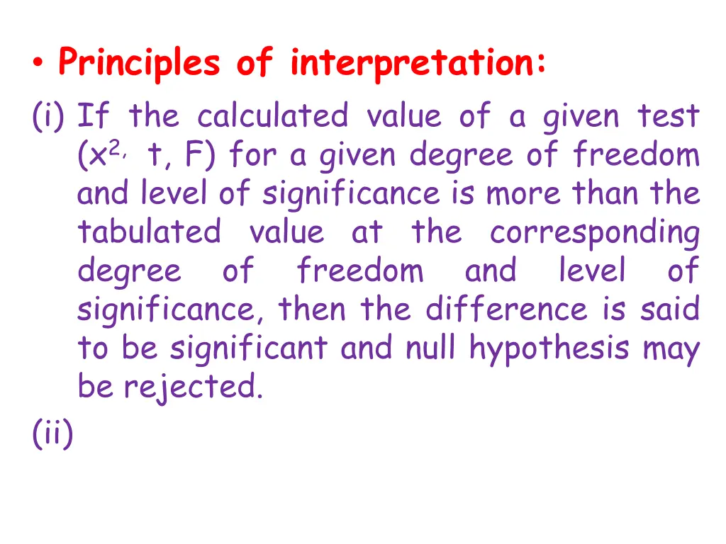 principles of interpretation i if the calculated