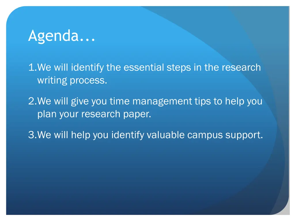 agenda