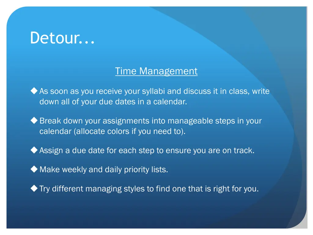 detour