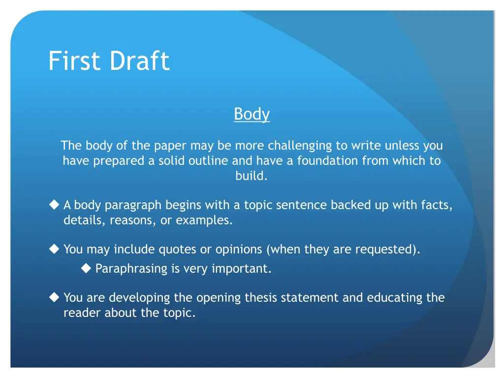 first draft 2