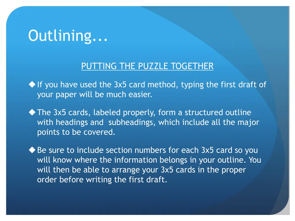 outlining 1