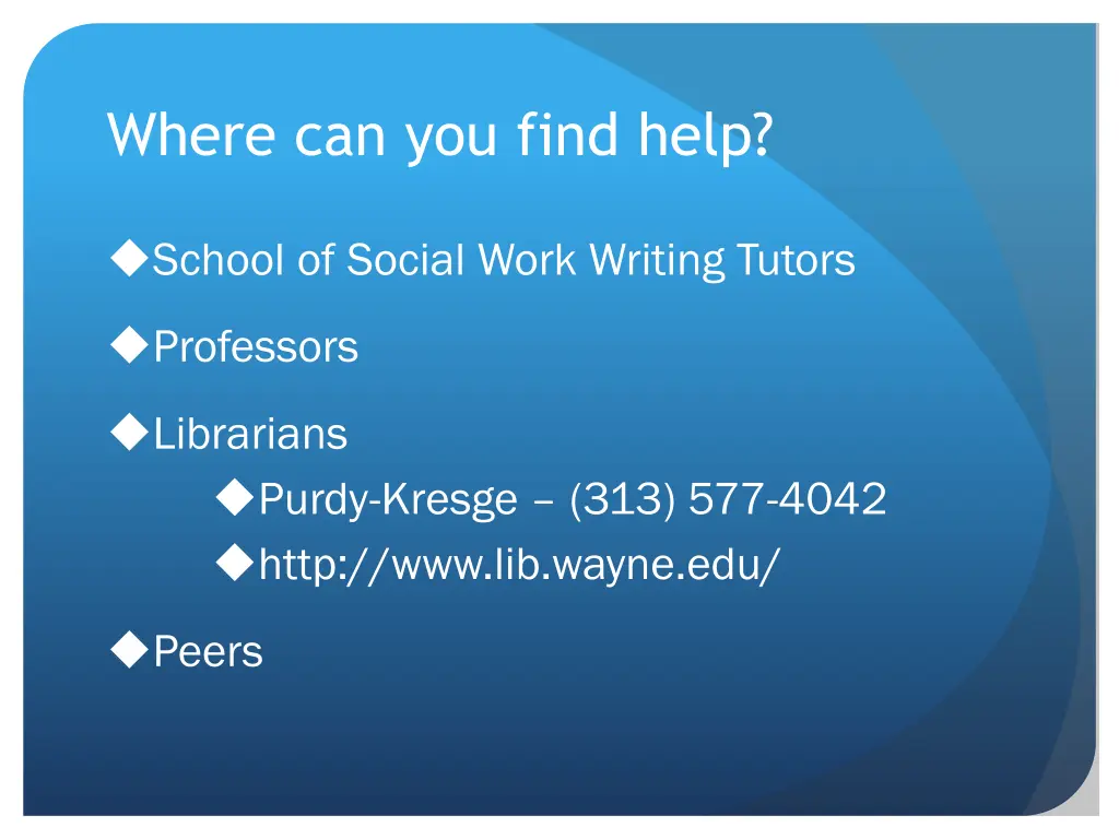 where can you find help