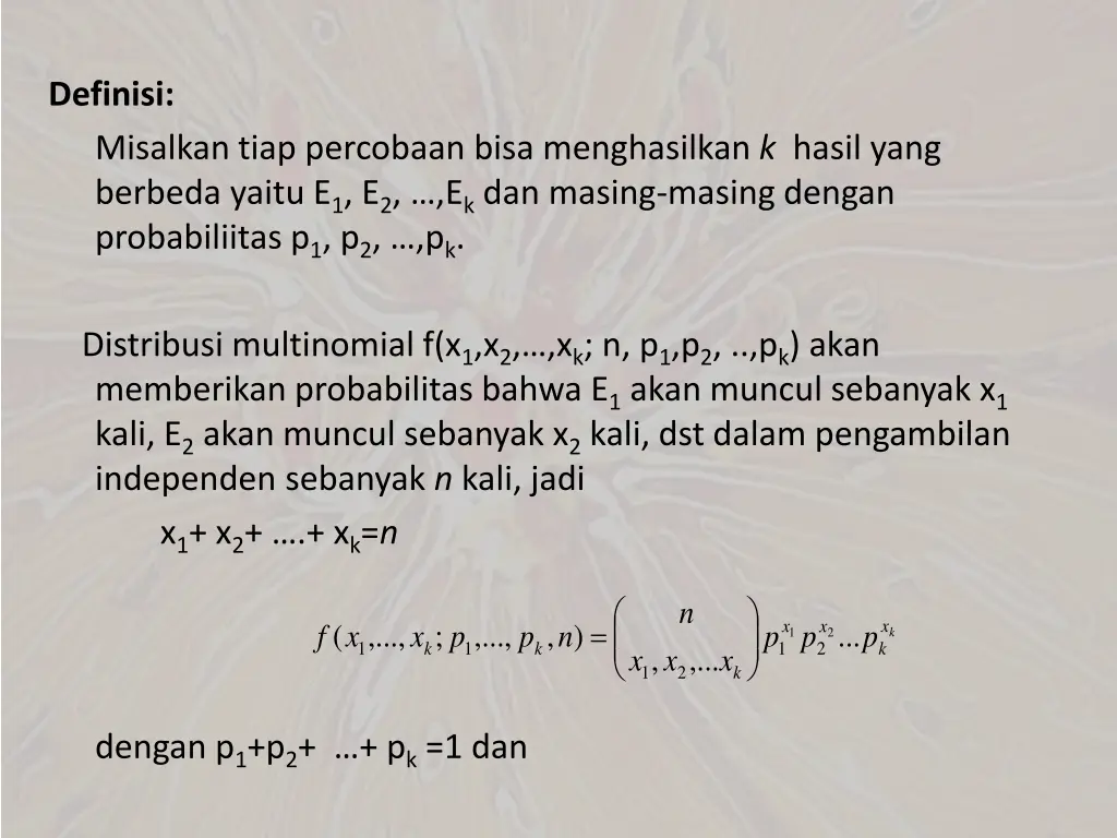 definisi misalkan tiap percobaan bisa