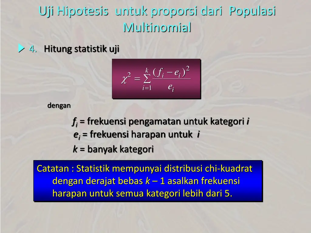 uji hipotesis untuk proporsi dari populasi 1