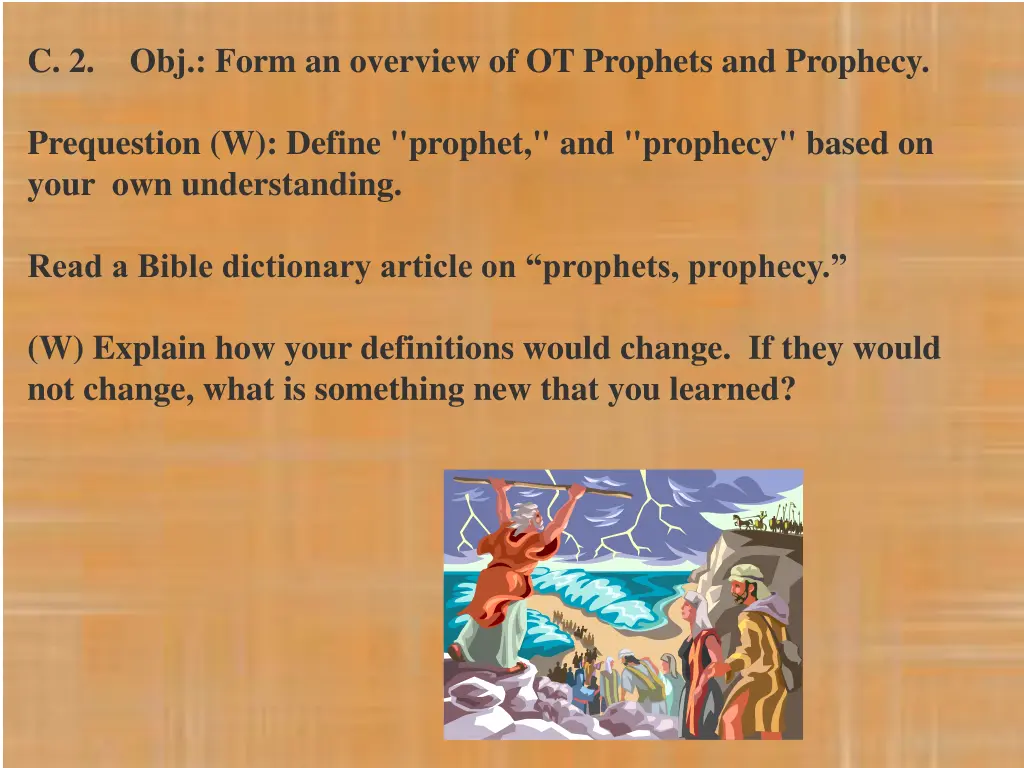 c 2 obj form an overview of ot prophets