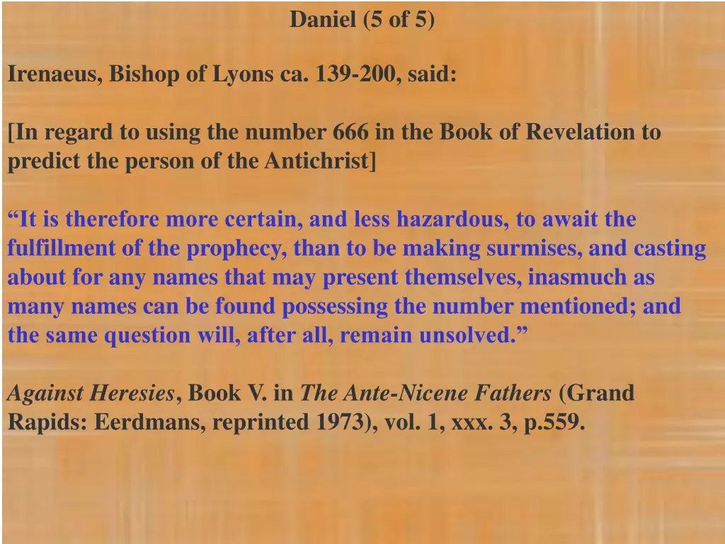 daniel 5 of 5