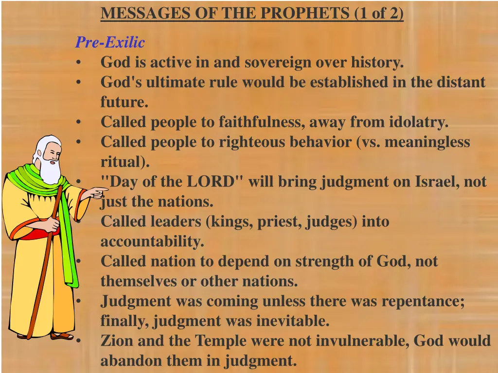messages of the prophets 1 of 2