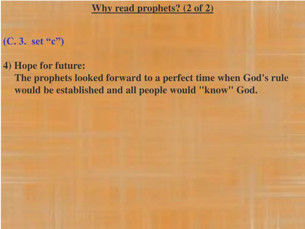 why read prophets 2 of 2
