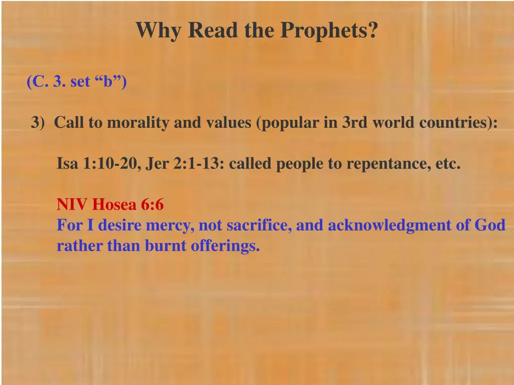 why read the prophets 2