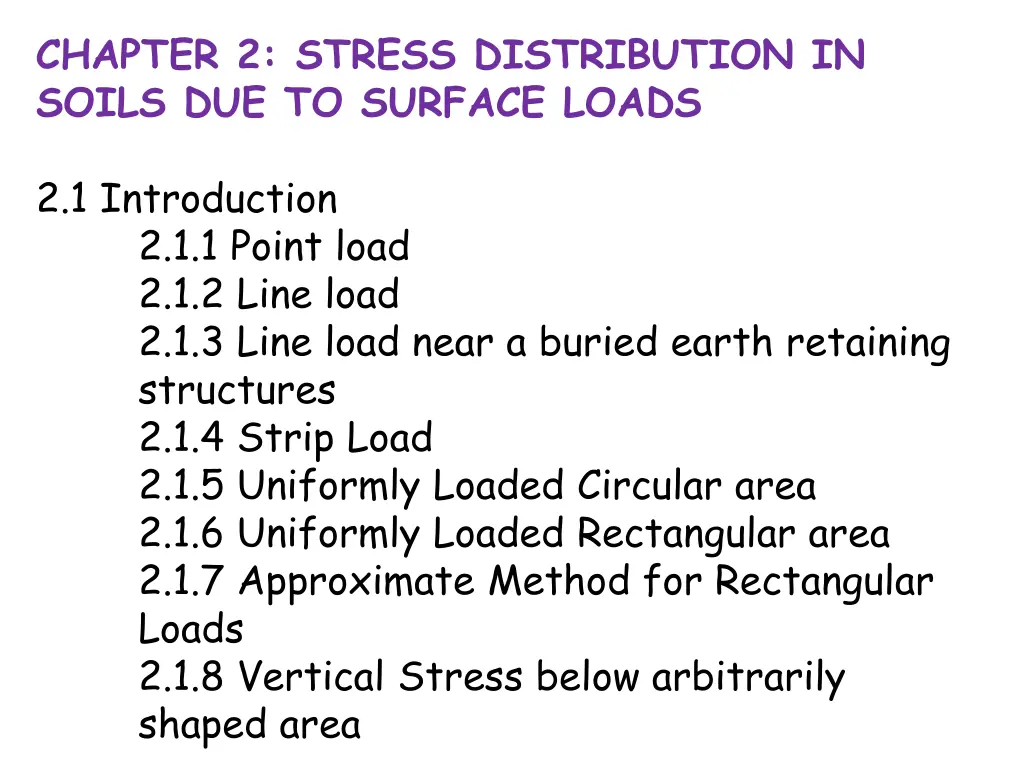 chapter 2 stress distribution in soils