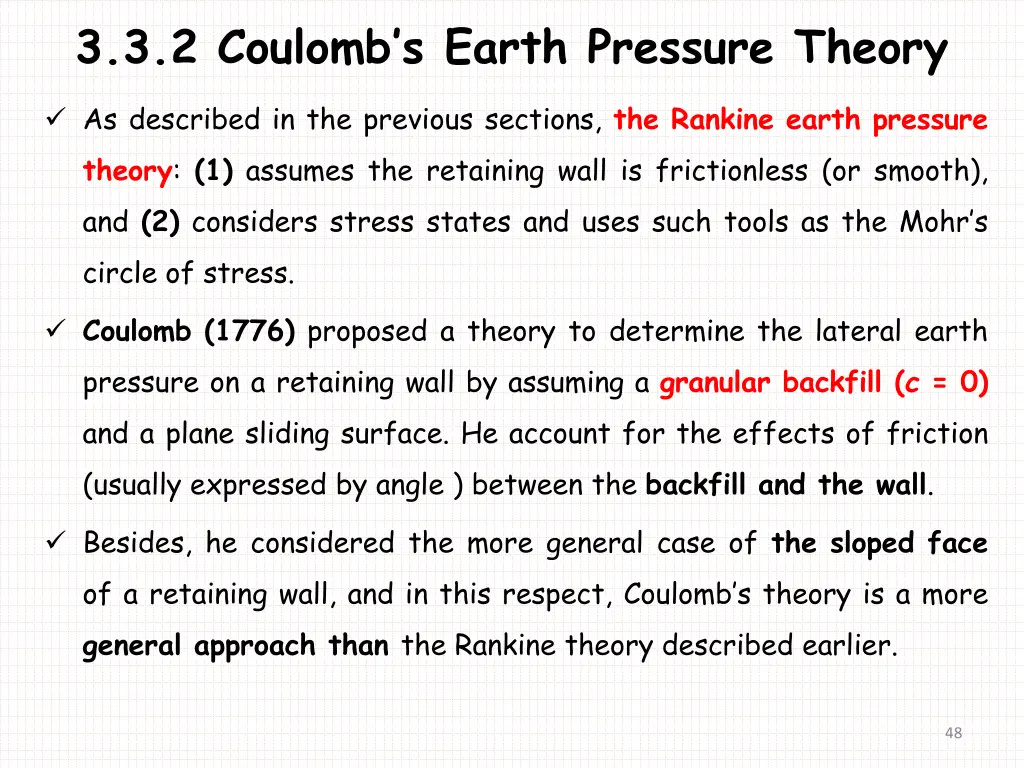 3 3 2 coulomb s earth pressure theory