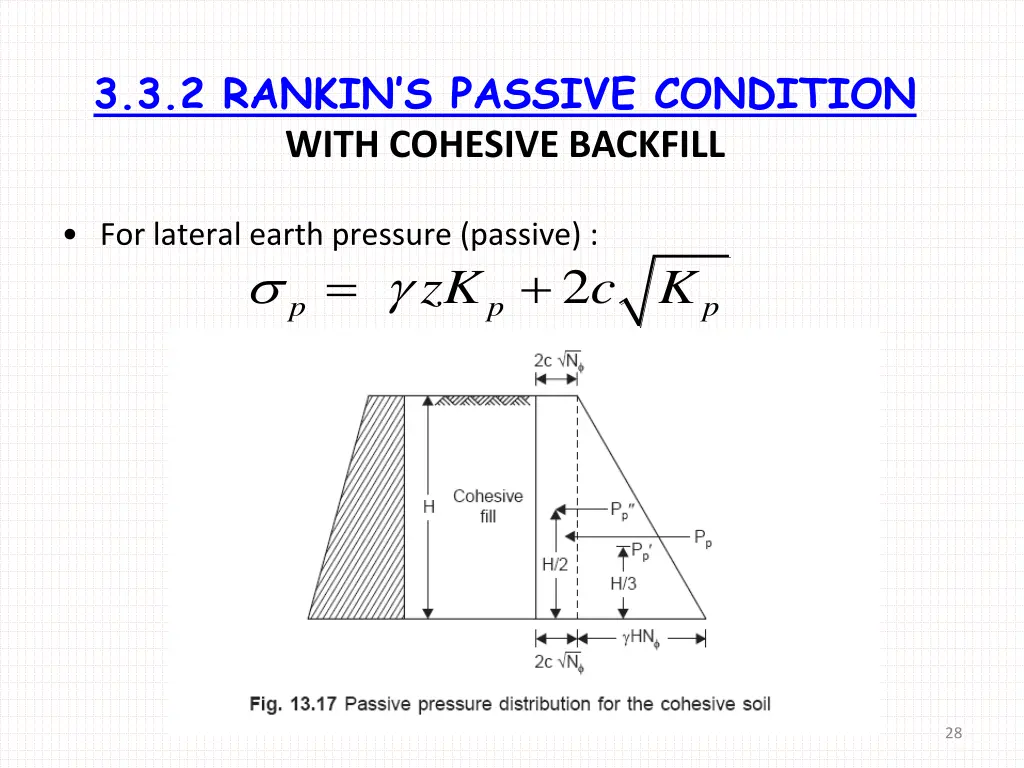 3 3 2 rankin s passive condition with cohesive