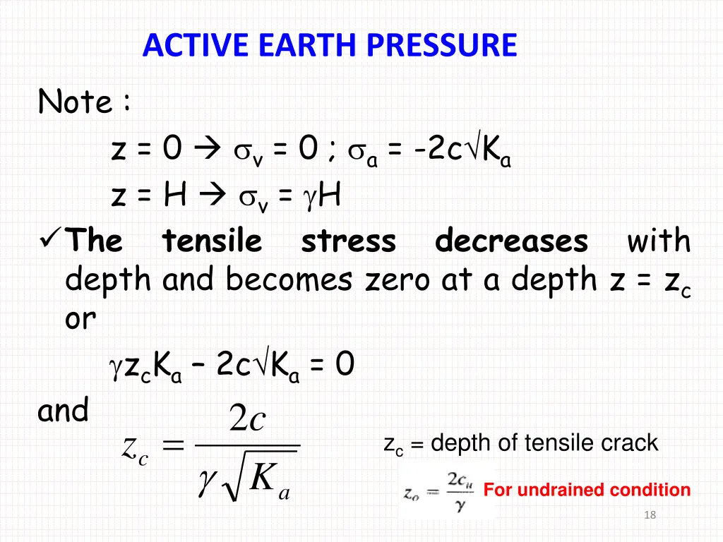active earth pressure