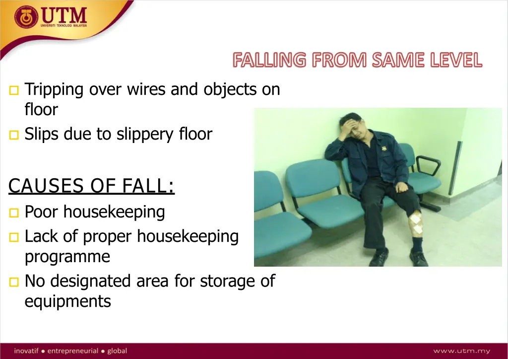 falling from same level