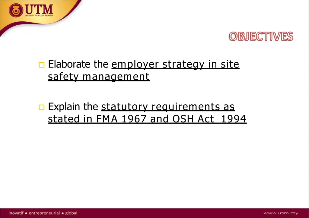 objectives 1