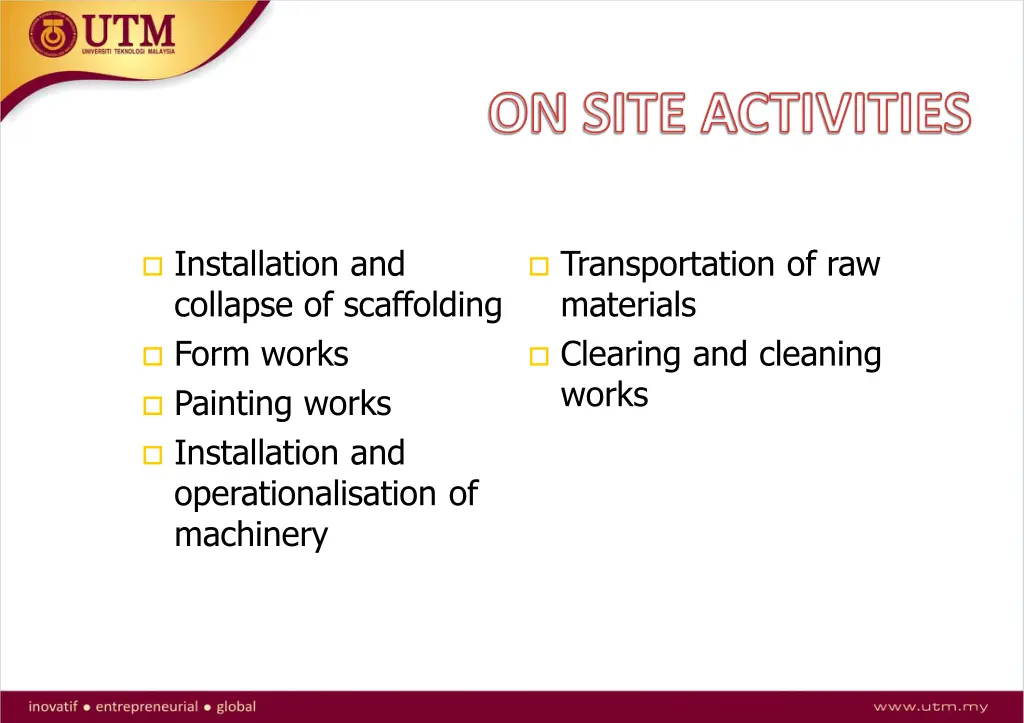 on site activities 2