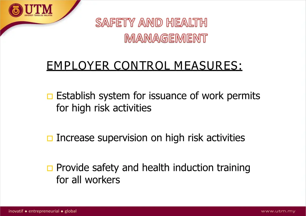 safety and health management 2