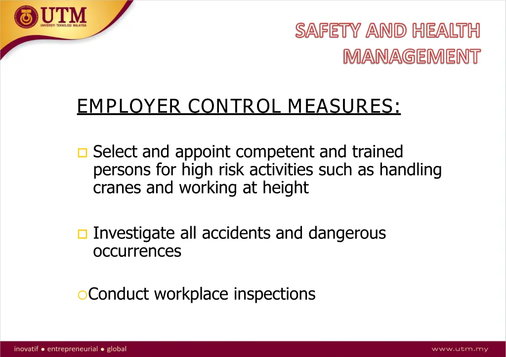 safety and health management 4